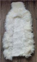 Накидки меховые из овчины комбинированные с подкладом Белые