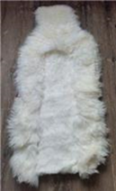 Накидки меховые из овчины комбинированные с подкладом Белые